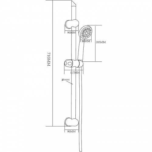 картинка Душевой гарнитур Orange OneLife OL11b Черный от магазина Сантехстрой