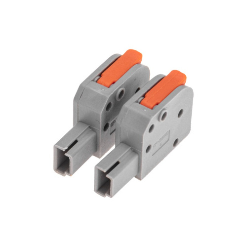 картинка Клемма СМК 222-421R проходная разъемная 1 полюс серая 0,2-2,5/4мм² (50 шт/уп) REXANT от магазина Сантехстрой