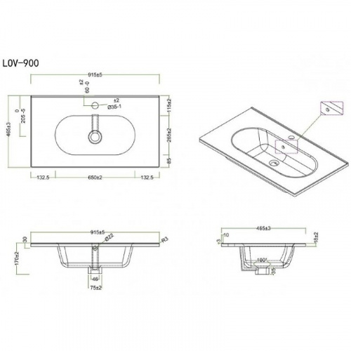 картинка Раковина BelBagno Love 90 LOV-900-LVB Белая от магазина Сантехстрой