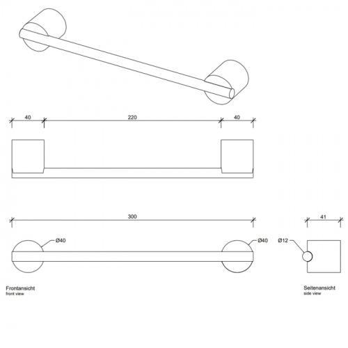 картинка DECOR WALTHER Stone HTE30 Полотенцедержатель 30см, цвет: белый / хром от магазина Сантехстрой