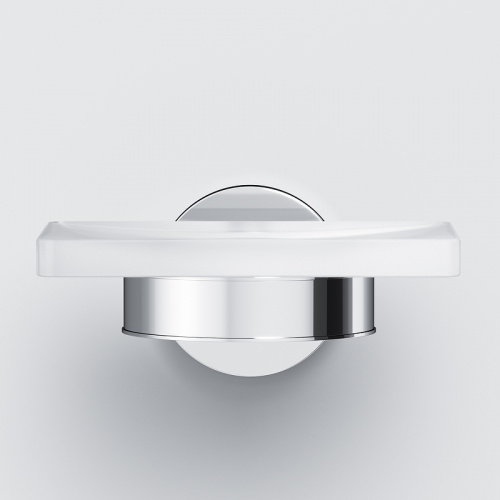 картинка A85A34200 X-Joy, Стеклянная мыльница с настенным держателем, хром от магазина Сантехстрой