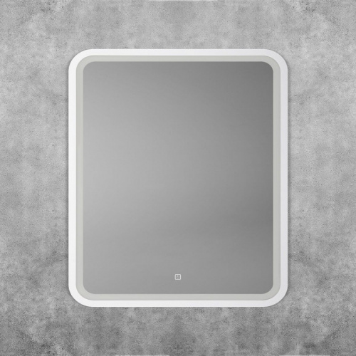 картинка Зеркало Art&Max Genova AM-Gen-600-800-DS-F-White 60х80 с подсветкой, белый матовый от магазина Сантехстрой