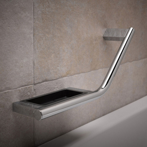 картинка Поручень Keuco Plan 45 R 14909 011037 с мыльницей Хром от магазина Сантехстрой