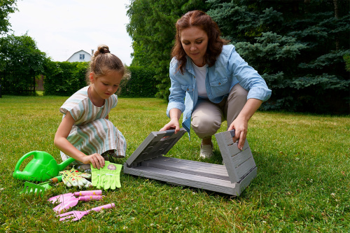 картинка Toomax, Италия Ящик пластиковый складной Toomax Florida 50л, светло-серый от магазина Сантехстрой