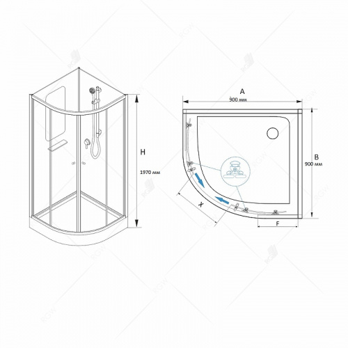 картинка Ванна акриловая Loranto 1700х750х610 пристенная, в комплекте с сифоном и опорными ножками (CS-12-170) от магазина Сантехстрой