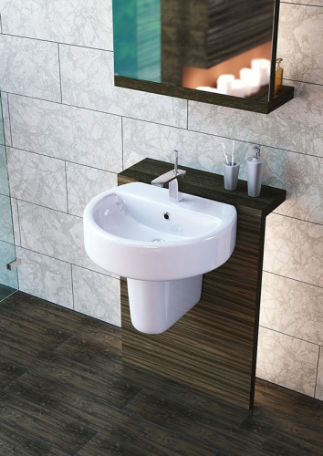 картинка Раковина Sanita Luxe Best 55 BSTSLWB01 Белая от магазина Сантехстрой