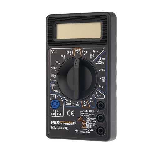 картинка Портативный мультиметр M832 (DT832) PROconnect от магазина Сантехстрой