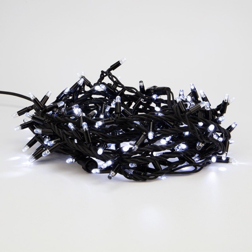 картинка Гирлянда Кластер 10 м,  200 LED,  черный каучук,  IP67, соединяемая,  цвет свечения белый NEON-NIGHT от магазина Сантехстрой