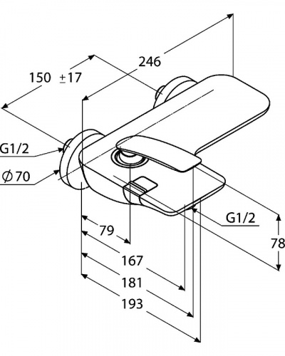 фото смеситель для ванны kludi balance 524450575 хром