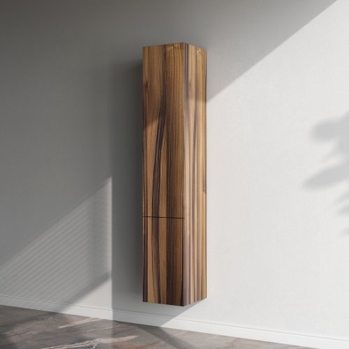 картинка M90CHL0306HF GEM, шкаф-колонна, подвесной, левый, 30 см, двери, push-to-open, цвет: орех от магазина Сантехстрой