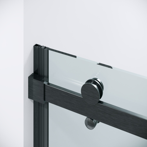 картинка Дверь в нишу 100.K33.04.110.42.00 Classic (110*195) графит сатин, стекло прозрачное, 1 место от магазина Сантехстрой