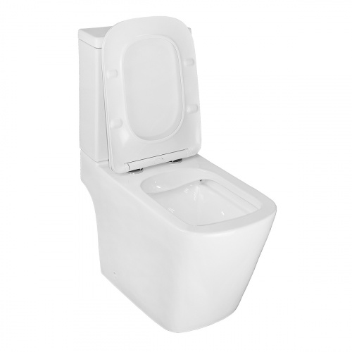 картинка Унитаз-компакт Azario Ferra 365х650х785 напольный, безободковый, с быстросъемным сиденьем микролифт (AZ-1015) от магазина Сантехстрой