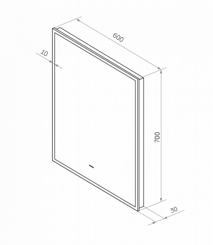 картинка Зеркало с подсветкой "Sorrento 600x700" AM-Sor-600-700-DS-F от магазина Сантехстрой