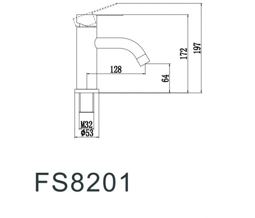 картинка Смеситель для умывальника Fmark (FS8201W) от магазина Сантехстрой