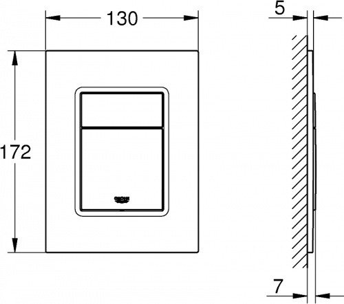 картинка Клавиша смыва Grohe Skate Cosmopolitan S 37535000 Хром от магазина Сантехстрой
