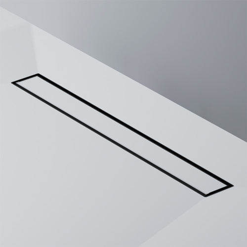 картинка W01SC-U11-060-04BM MasterFlow Трап для душа линейный универс затвор Tile 60см цвет черн мат от магазина Сантехстрой