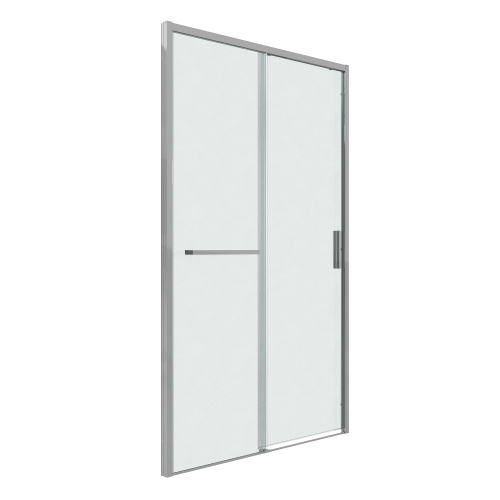 картинка Дверь в нишу 100.K33.05.130.10.02 Style (130*195) хром, стекло шиншилла, 1 место от магазина Сантехстрой