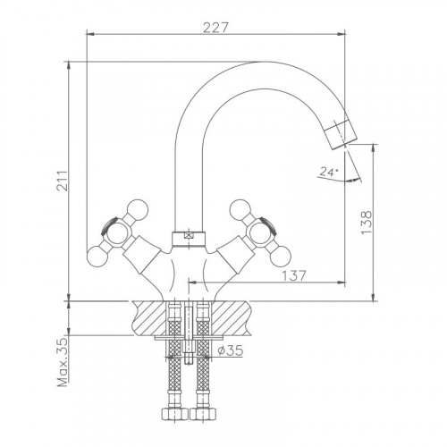 картинка Смеситель для раковины Haiba (HB1219) от магазина Сантехстрой