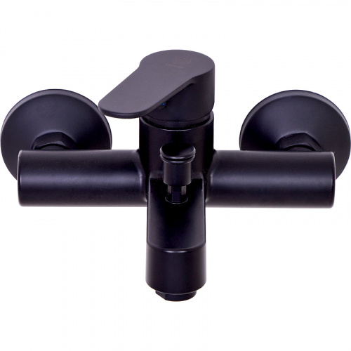 фото смеситель для ванны orange onelife p07-100b черный матовый