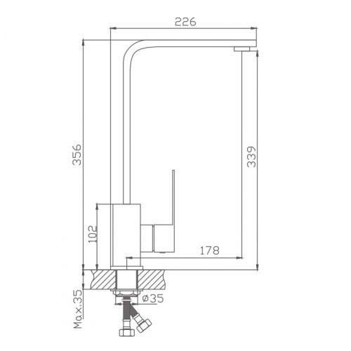 картинка Смеситель для кухни Haiba (HB70803-7) от магазина Сантехстрой