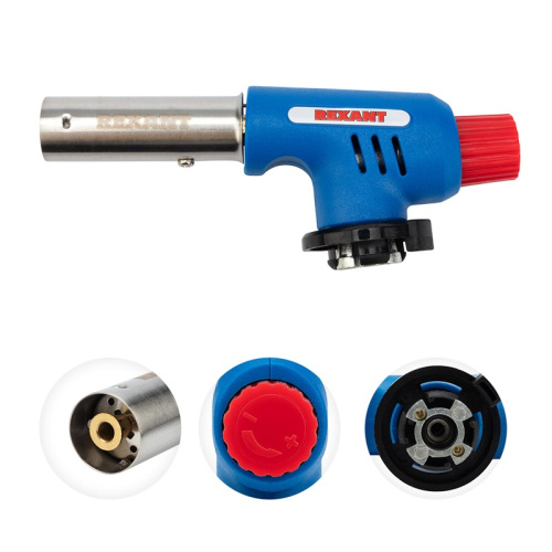 картинка Газовая горелка-насадка GT-19 с пьезоподжигом REXANT от магазина Сантехстрой