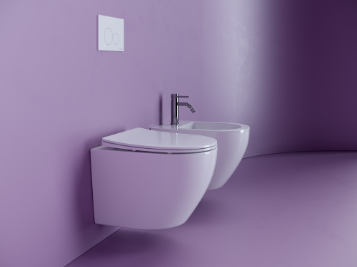 картинка CN11001 Подвесной унитаз Uno Rimless, глубокий смыв, с крепежом для полностью скрытого монтажа,  уль от магазина Сантехстрой