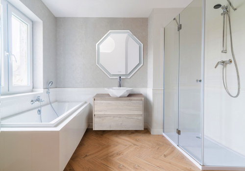 картинка Зеркало BelBagno 80 spc-ott-800-800-led-tch-warm от магазина Сантехстрой