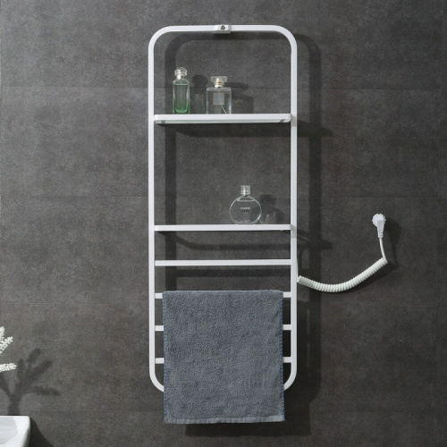 картинка Электрический полотенцесушитель Black&White Universe N-337W 40х101 337WN с полкой Белый матовый от магазина Сантехстрой