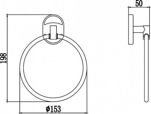 картинка Держатель для полотенец кольцевой Savol 70 (S-007060) от магазина Сантехстрой