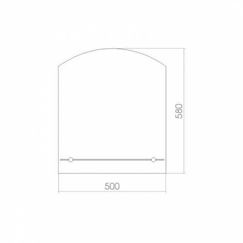 картинка Зеркало LORANTO Шанс 500х580, с полкой от магазина Сантехстрой
