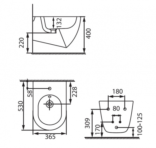картинка Биде подвесный Allen Brau Reality 4.32008.31 черный матовый от магазина Сантехстрой