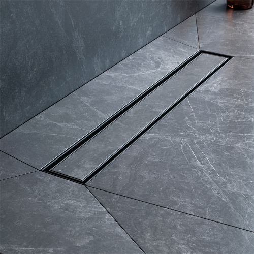 картинка W01SC-U11-050-04BM MasterFlow Трап для душа линейный универс затвор Tile 50см цвет черн мат от магазина Сантехстрой