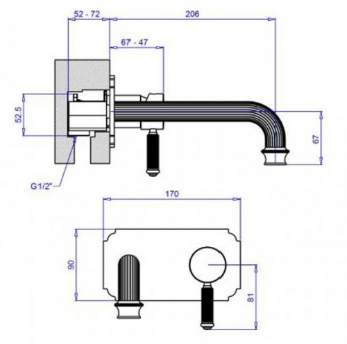 картинка Смеситель для раковины Cezares Olimp BLSM2-L OLIMP-BLSM2-03/24-L Золото 24 карат от магазина Сантехстрой