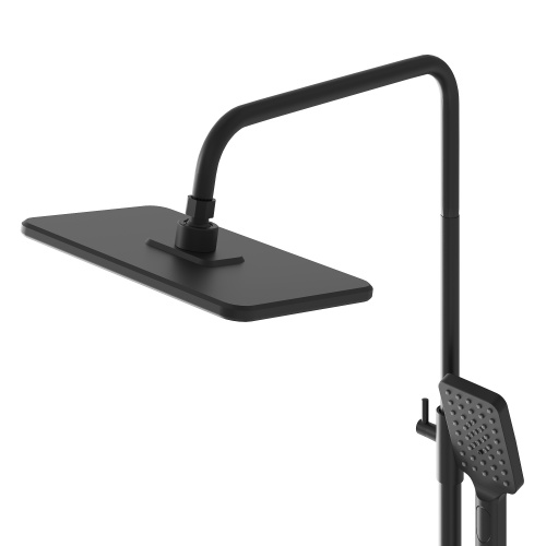 картинка Душевая стойка Style 500.K35.05.210 с верхним душем, ручной лейкой и смесителем, черный матовый от магазина Сантехстрой