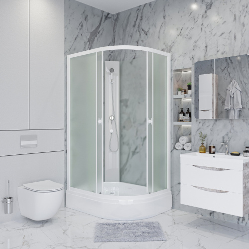 картинка Душевая кабина Niagara p90/80/26l/mt/bk от магазина Сантехстрой