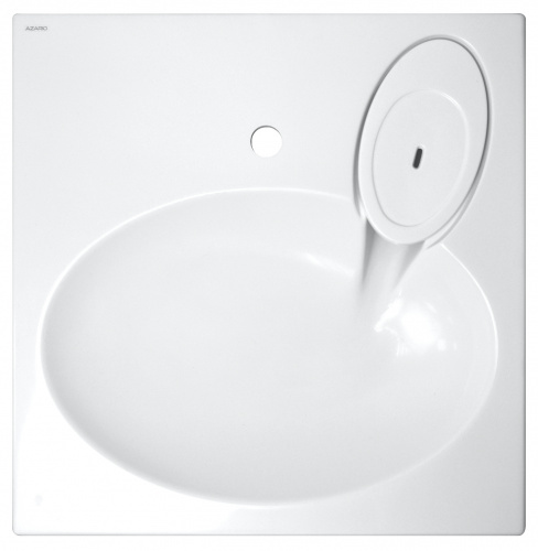 картинка Раковина подвесная AZARIO Elegance 592х59290 литьевой мрамор, белая (CS00078300) от магазина Сантехстрой