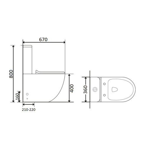 картинка Унитаз-компакт Orange C05-000w сиденье с микролифтом от магазина Сантехстрой