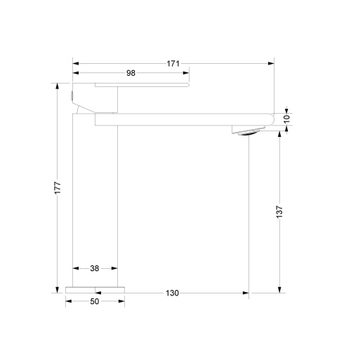 картинка Смеситель для раковины Vogue (SS) VBF-2VS1BN, сатин от магазина Сантехстрой