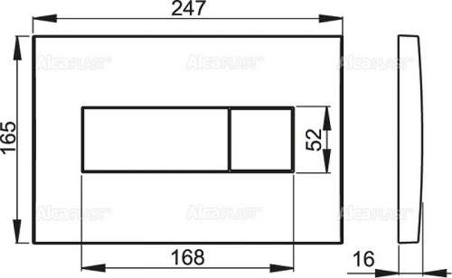 картинка Инсталляция Alcadrain Sadromodul AM101/1120-3:1 RU M371-0001 для унитаза с клавишей смыва Хром гляннец от магазина Сантехстрой