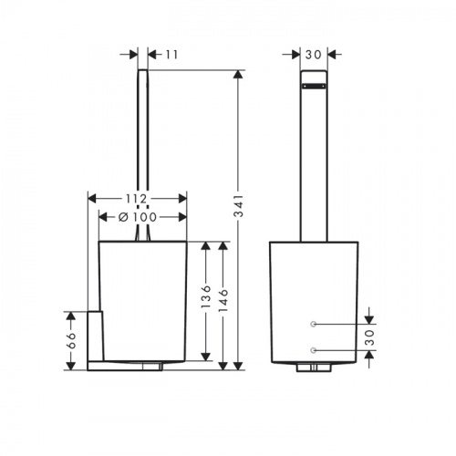 картинка HG WallStoris Держатель для туалетного ершика, матовый черный от магазина Сантехстрой