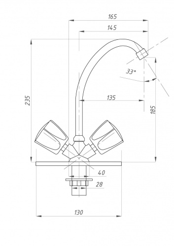 картинка Смеситель для кухни FAUZT FZs-211-17 тип См-МДЦБА от магазина Сантехстрой