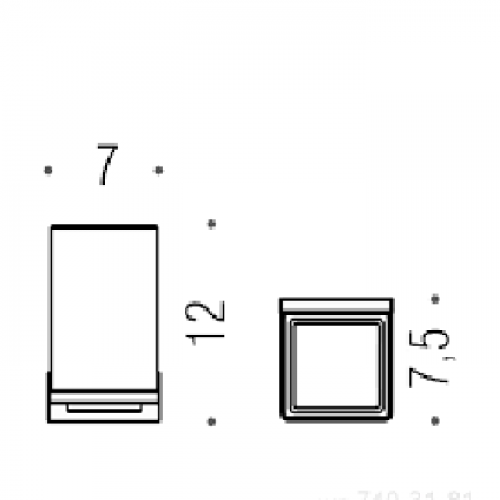 картинка Colombo Look Стакан, цвет: хром/матовое стекло от магазина Сантехстрой