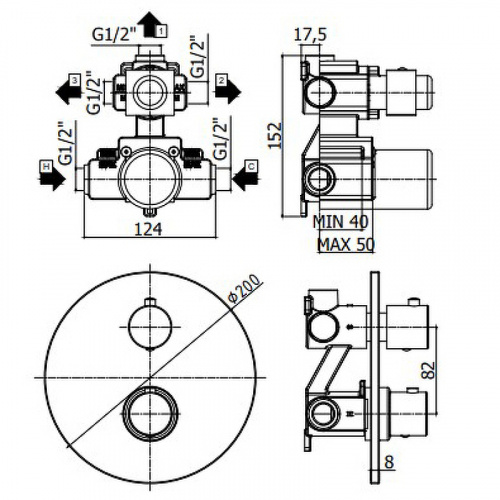 фото смеситель для душа paffoni light liq019hgsp с термостатом золото медовое брашированное