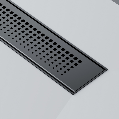 картинка W02SC-P11-040-01BM PrimeFlow Трап для душа линейный универс затвор Cut Gradient 40см цвет черн мат от магазина Сантехстрой