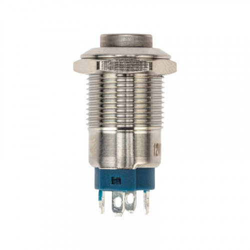 картинка Кнопка антивандальная Ø12 12В(LED) Фикс (4с) OFF-ON синяя (A-12-C2) REXANT от магазина Сантехстрой
