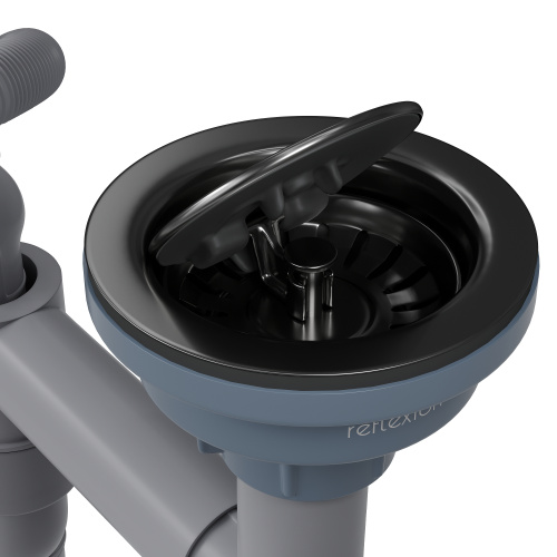 картинка Кухонная мойка Reflexion Iseo RX2240BL оружейная сталь от магазина Сантехстрой