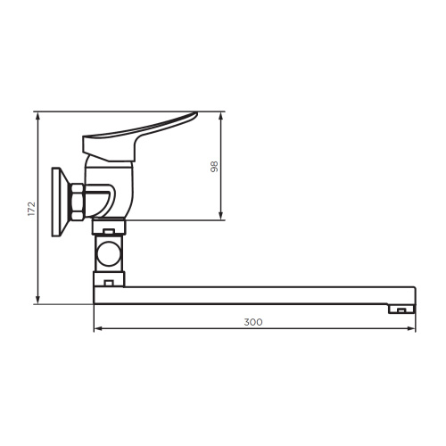 фото d1095000 norma смеситель для ванны и душа с универсальным изливом и душевым набором