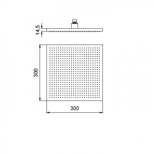 картинка ALMAR VELVET RAIN Верхний душ 300х300 мм  (без держателя, отделка Mirror от магазина Сантехстрой