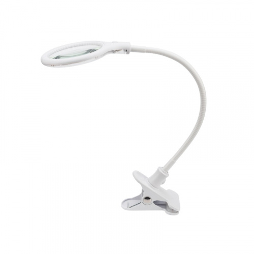 картинка Лупа настольная 3D с подсветкой 30 SMD LED,  подставка+прищепка,  ø95мм,  белая (2014-2R, BO) REXANT от магазина Сантехстрой
