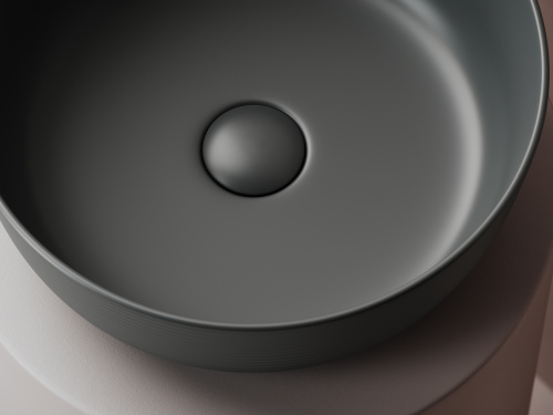 картинка Раковина-столешница Ceramica Nova цвет Антрацит Круглая CN6073MDH от магазина Сантехстрой